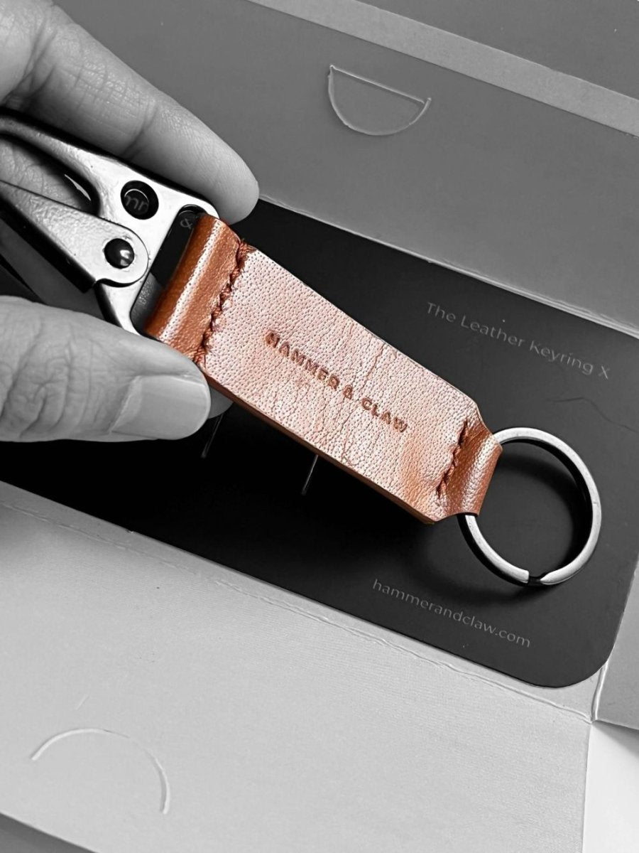 Handstitched Leather Keyring X
