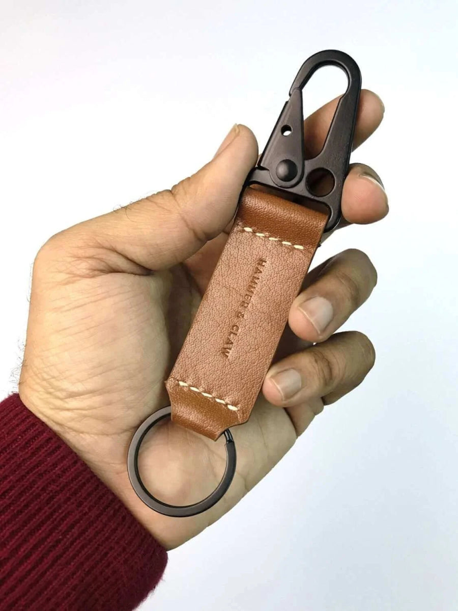 Handstitched Leather Keyring X